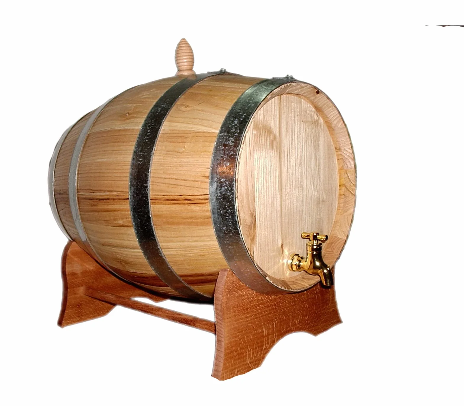 elimo Barril de madera de castaño de 15 l barril de vino barril de madera