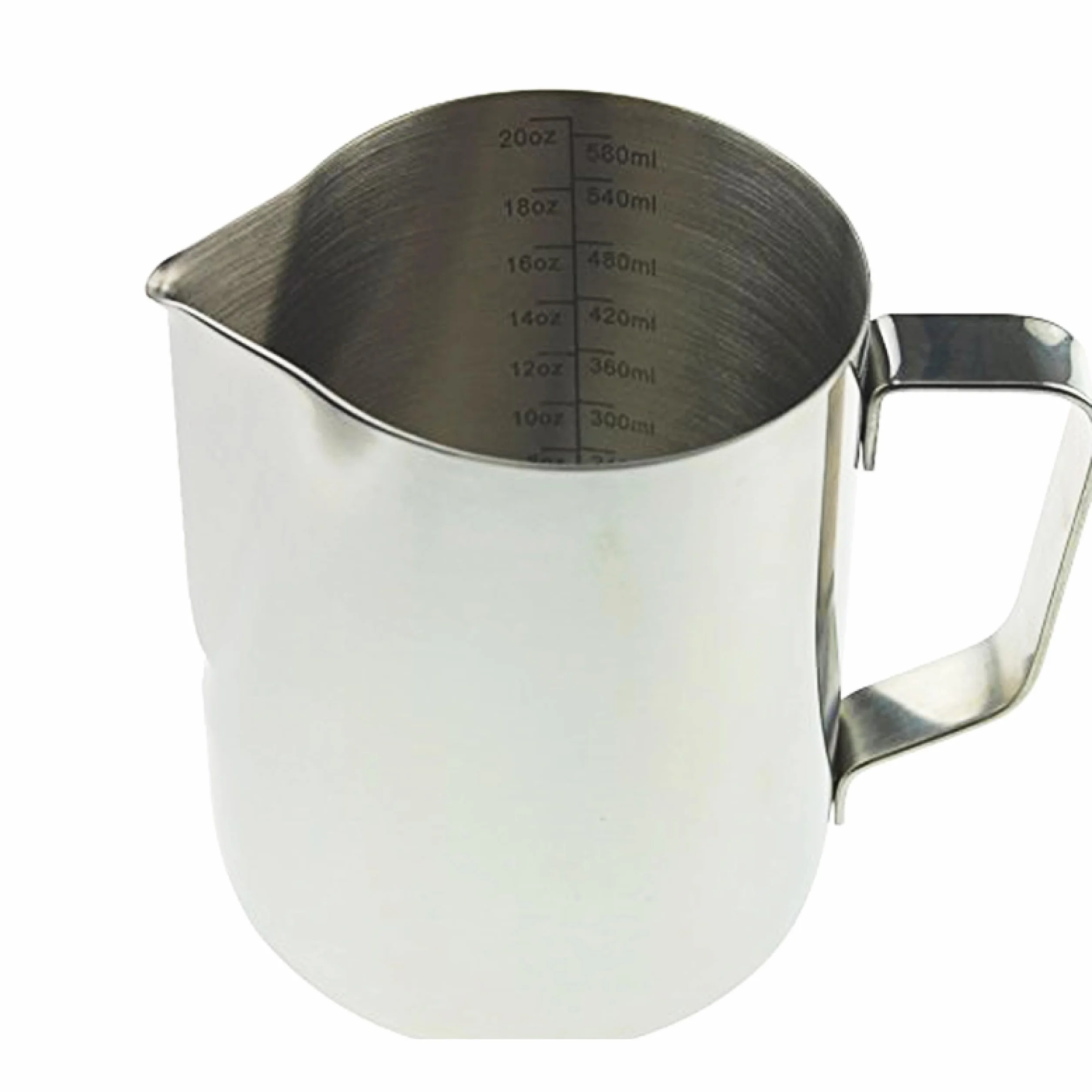 Jarra de leche Barista 600 ml de acero inoxidable para máquina de café, espuma de leche