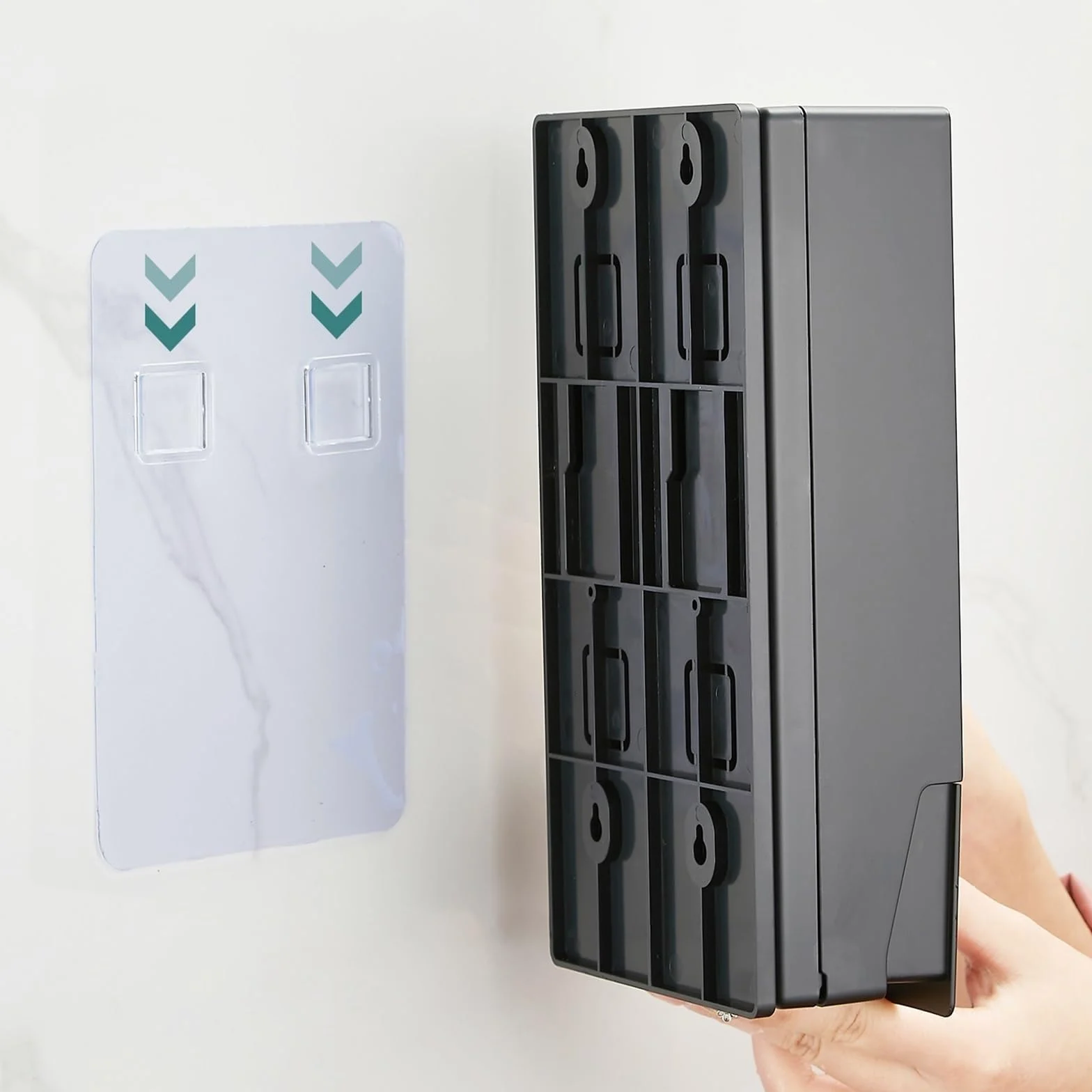 Dispensador de jabón Dispensador de jabón plástico Pared con dosificador for hogares, hoteles y baños Dispensador de Bomba de loción(Negro)