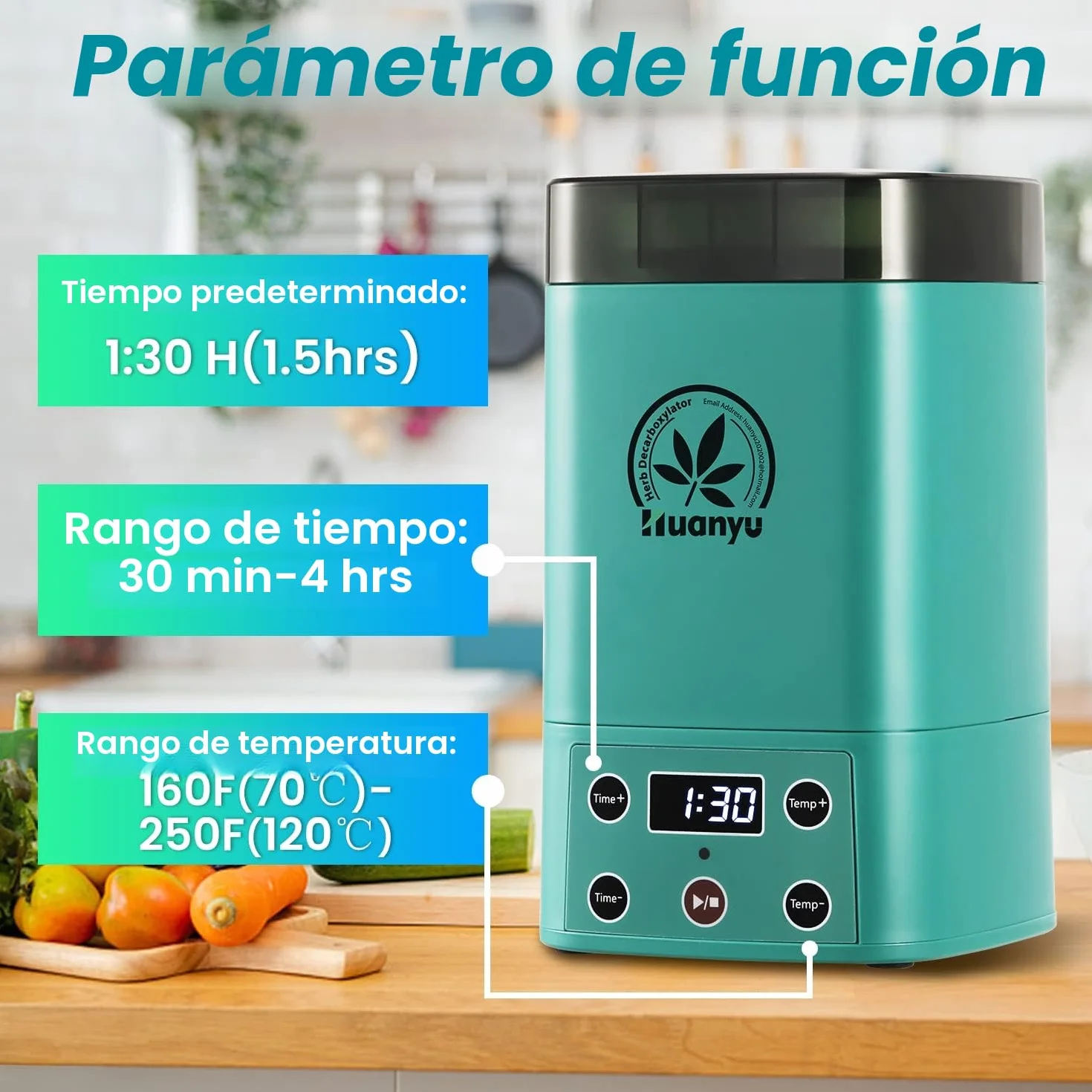 Huanyu Decarboxylator für Kräuter Kräuteröl Infusionsmaschine Butteröl Infuser
