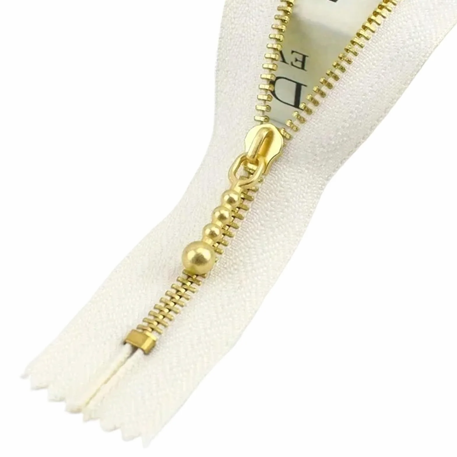 Cremallera de Metal for chaqueta, cremalleras con bloqueo automático, bolsillo reparación, cierre cremallera, Kit costura repuesto, 10/20 piezas, 12-40cm, 3#(WhiteGold,30cm-20Pcs)
