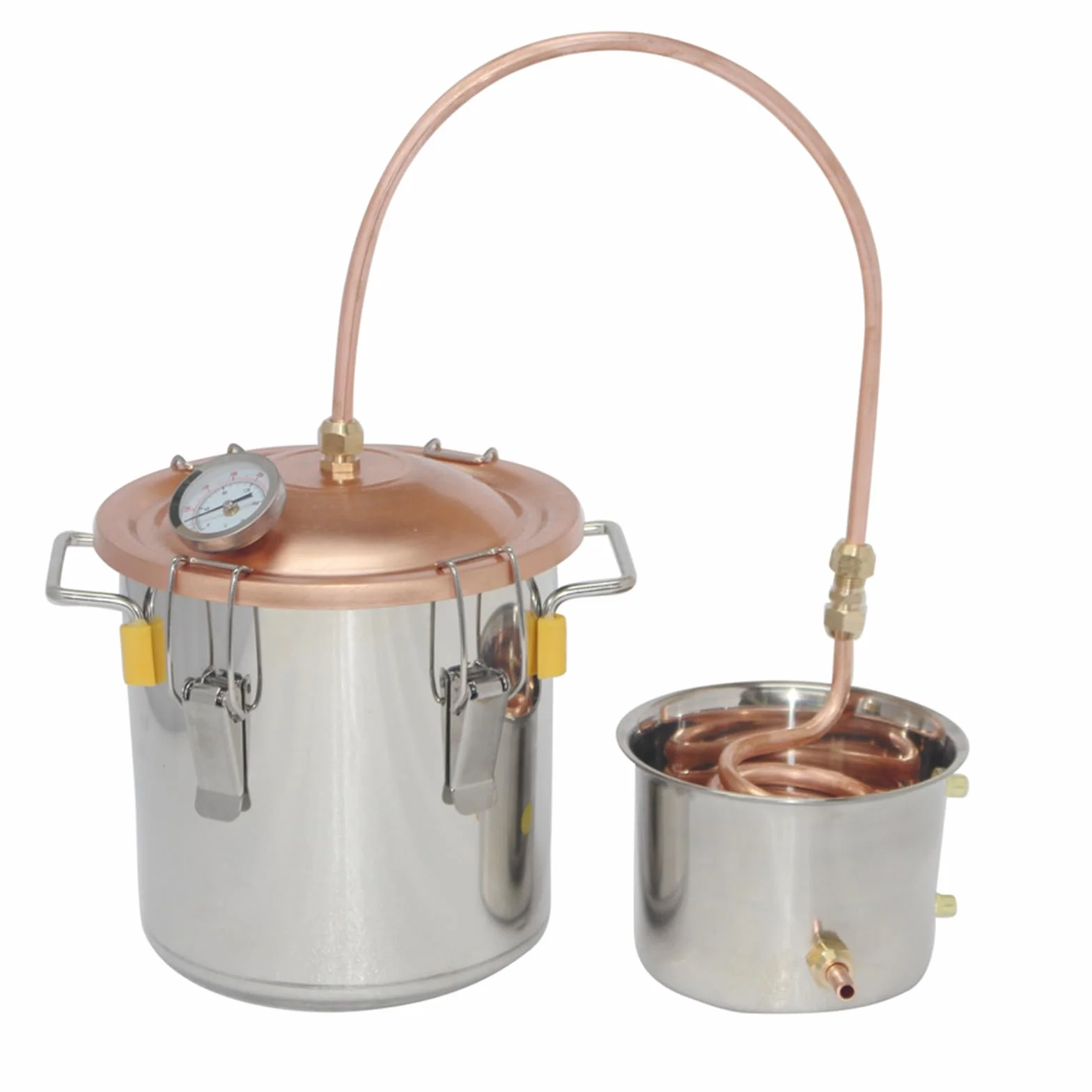 ANZAGA Destilador de Agua de alambique de Caldera con Tapa de Cobre de 1,5 galones