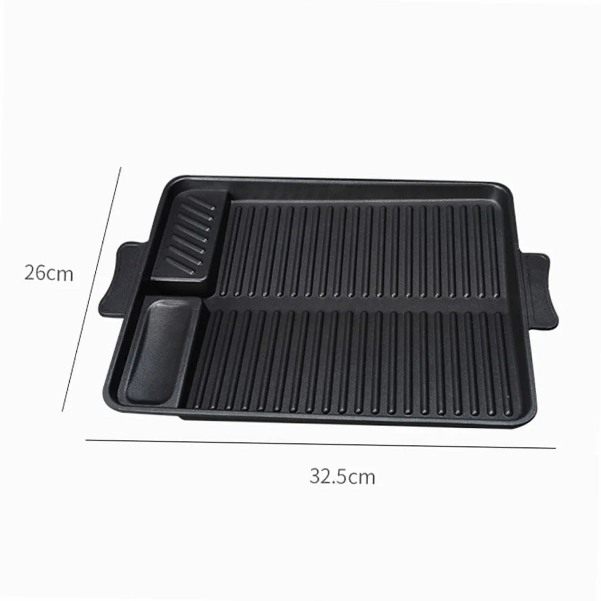 Bandeja Rectangular para Barbacoa al Aire Plancha Antiadherente para Asar Bandeja de Horno Resistente para Parrilla Portátil