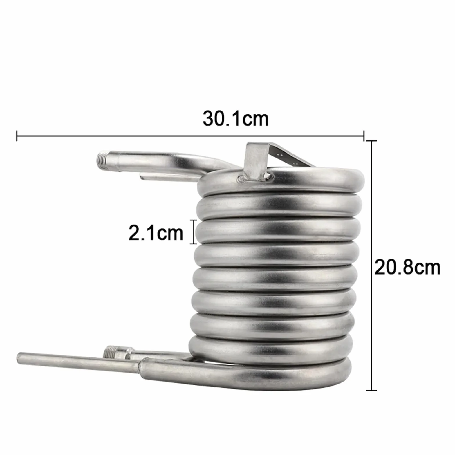 Enfriador de Mosto de contraflujo de Acero Inoxidable con intercambiador de Calor y serpentín de enfriamiento, Equipo de elaboración de Cerveza casera. Amplia Gama de Aplicaciones