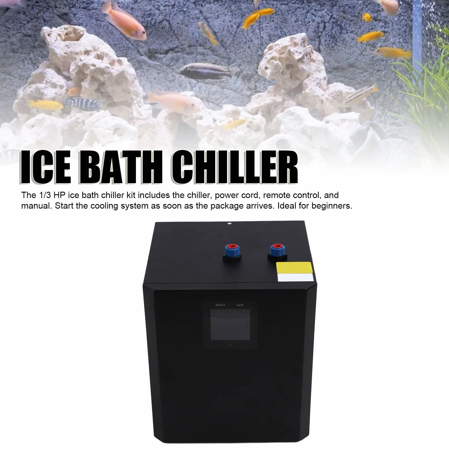 Enfriador de baño de hielo 1/3 HP Pantalla táctil LCD Sistema refrigeración 300 L Control Remoto
