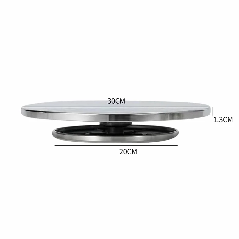 Torno de cerámica, Plato Giratorio de 15, 20, 25 y 30 cm. Torno de cerámica de Aluminio, Herramientas de Arcilla para Bricolaje, Plato Giratorio de Doble Cara para Pasteles, escult