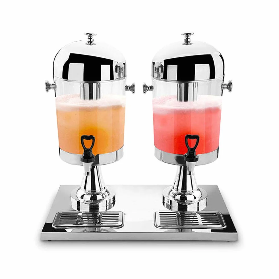 Dispensador de bebidas, dispensador de bebidas resistente para zumos fríos, bebidas comerciales, acero inoxidable, desayuno, bufé, bares, hoteles