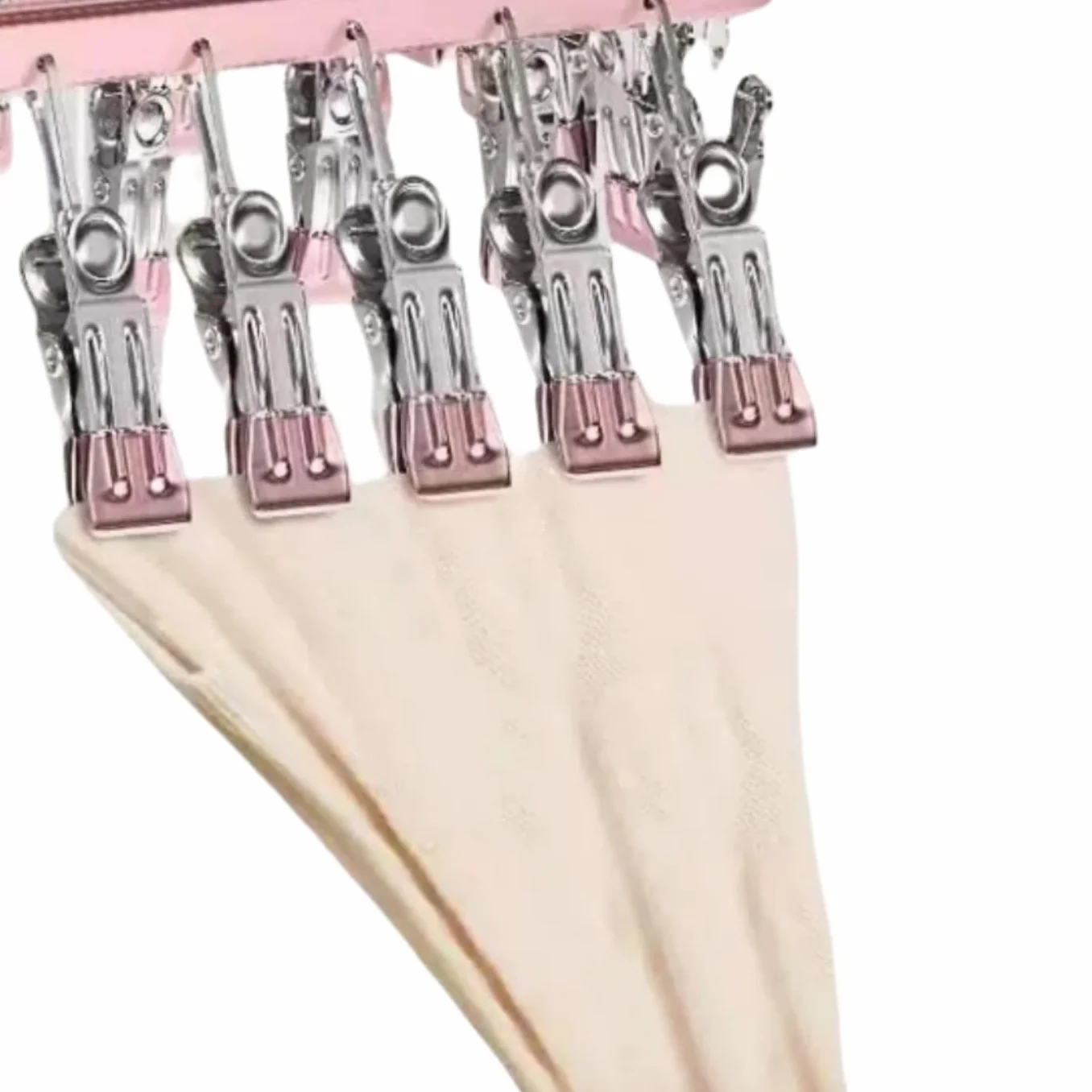 Perchero para pantalones con 36 clips, estante de secado plegable a prueba de viento, colgador de ropa metálico para jeans