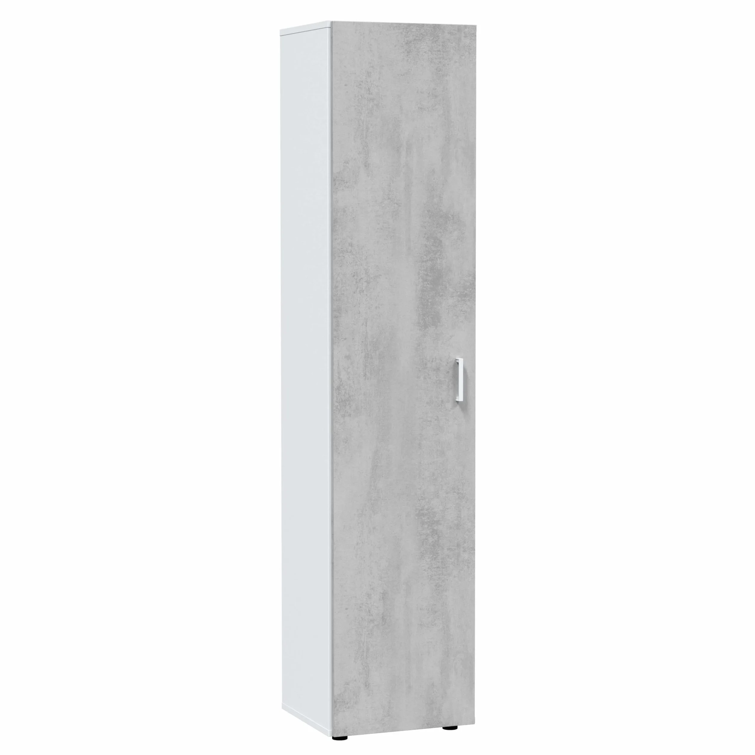 Armario Multiusos Color Blanco y Cemento 41x182x37 cm