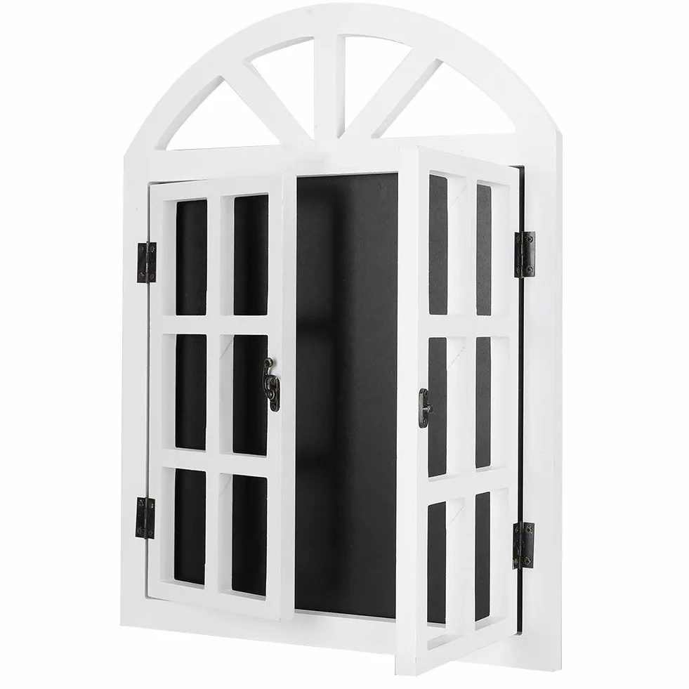 Persianas de Madera Tablero de Mensajes Pizarra Rústica Ventana en Pared Tablero de Mensajes Decoración para el Hogar Café Bar Tienda