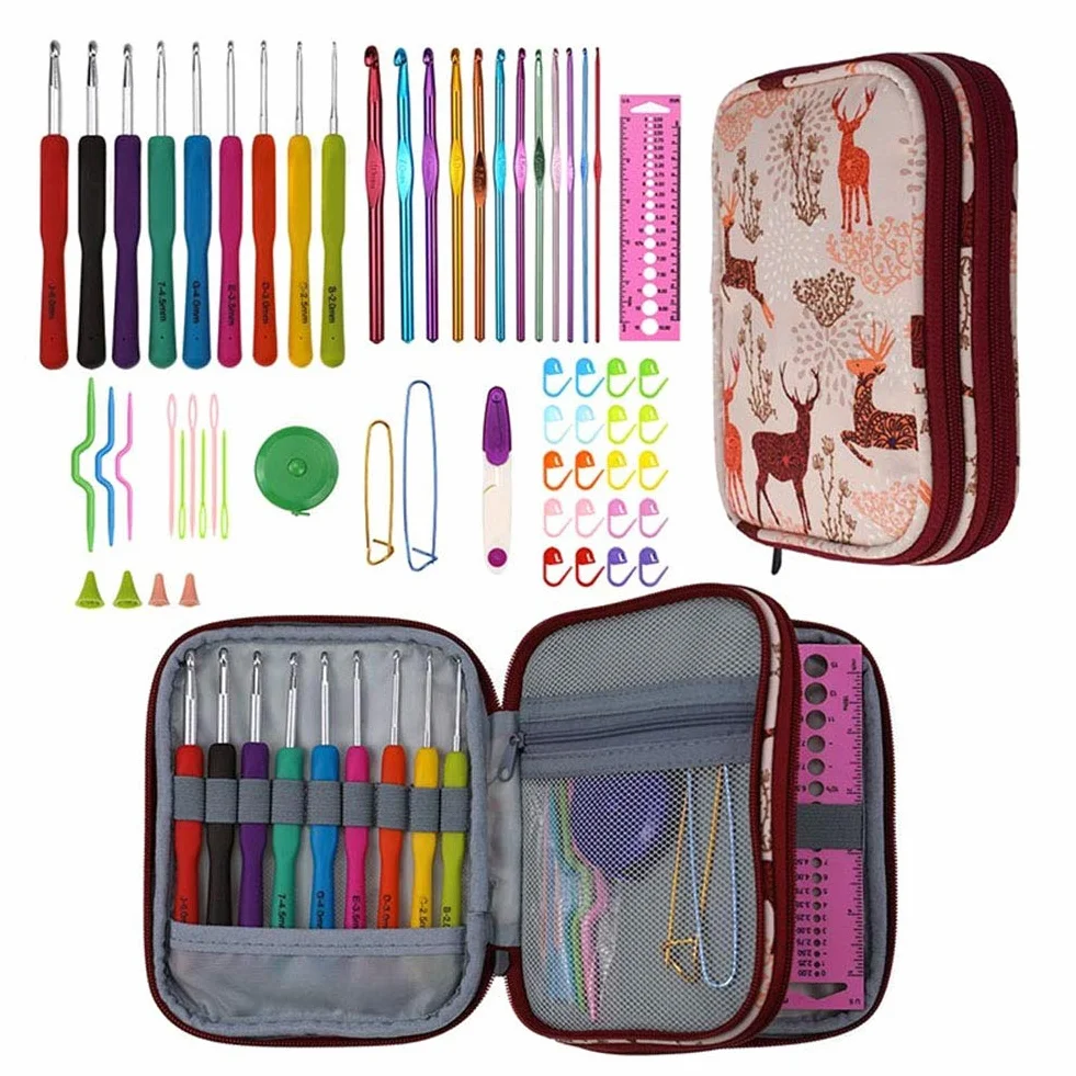 Mini Kit de Costura portátil, Suministros con Accesorios, Aguja de Tejer Hecha a Mano para viajeros Adultos Principiantes