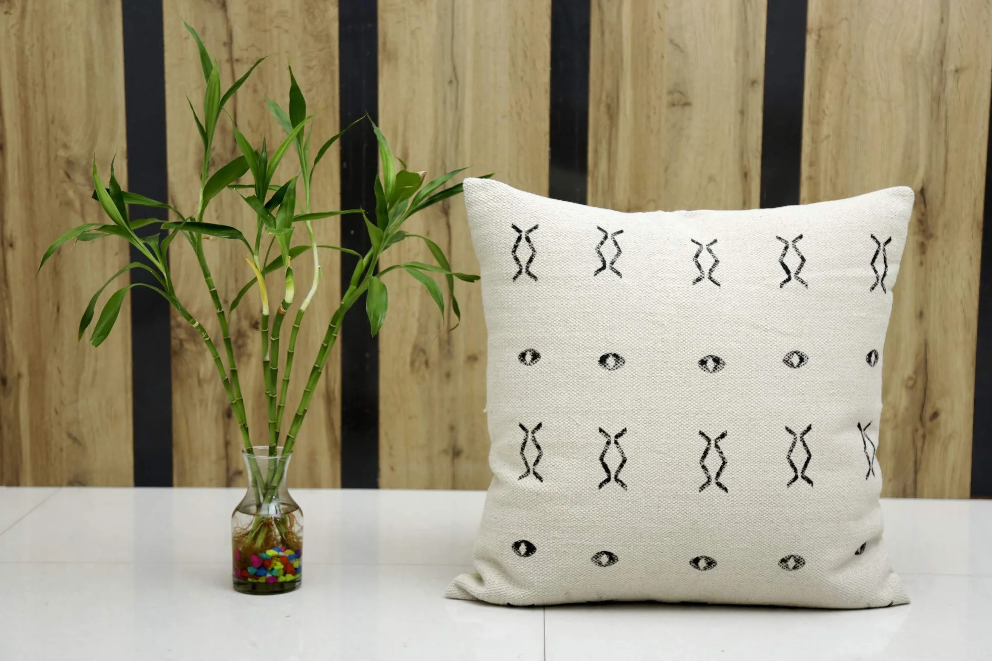 Trade Star - Funda Almohada Tribal algodón,Cojín decoración del hogar Cojín de Tela Barro,Cojín Decorativo Alfombra,Cojín Block Print,Cojín étnico algodón