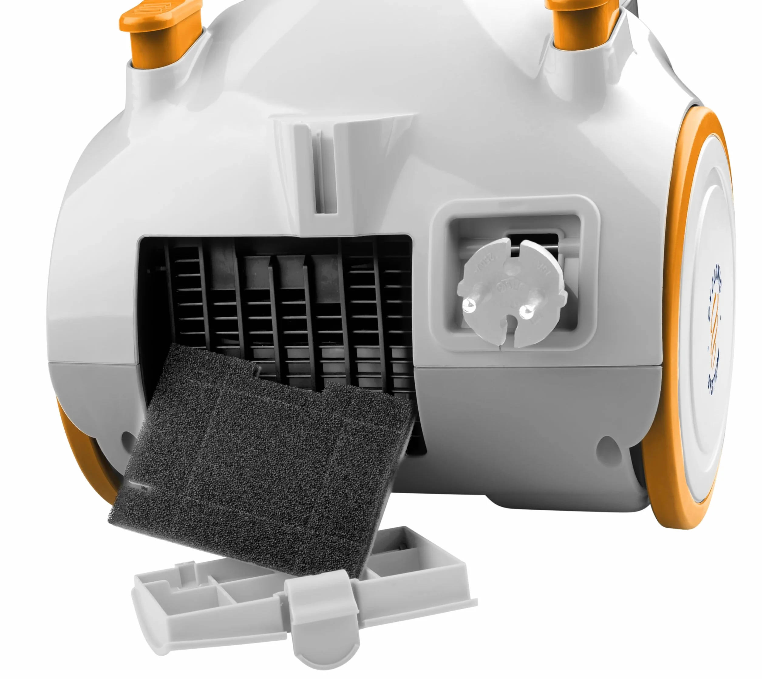Hyundai HYUVC009 - Aspirador sin bolsa (700 W, 1,5 L, 80 decibelios), color blanco y naranja