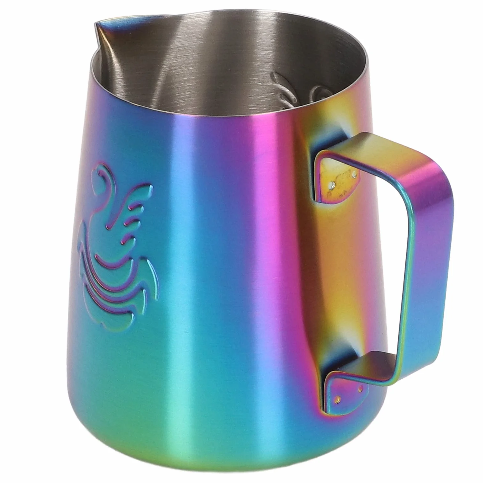 GLOGLOW Jarra de Espuma de Leche Acero Inoxidable 380ml Pico águila para Cappuccino Latte Art