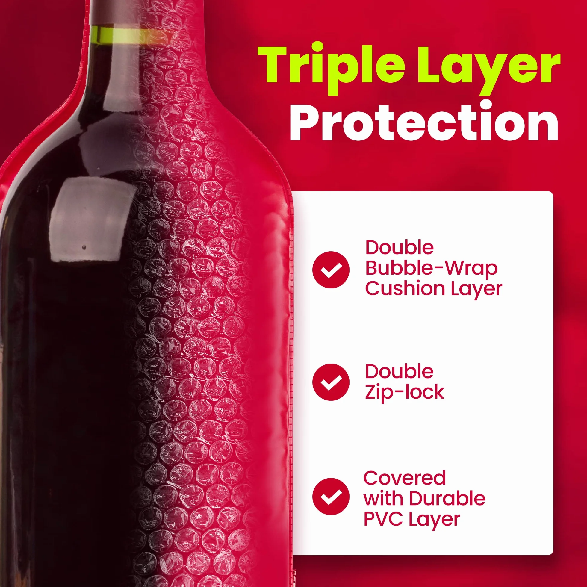 Liquid Spectrum BottleShield - Funda protectora de botella para viajar (juego de 6) reutilizable de doble capa protectora, doble cierre de cremallera con sello a prueba de líquidos, ideal para