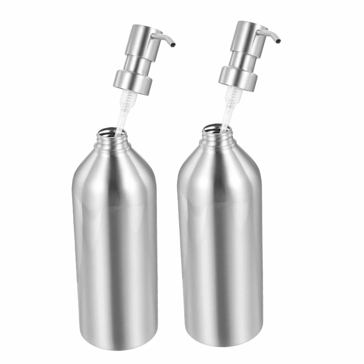 Ciieeo 2piezas Dispensador De Jabón Multiusos Acero Inoxidable Recargable Unidades