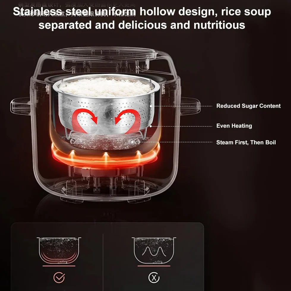 Cesta para cocinar al vapor de acero inoxidable 304, 20 cm, multifuncional