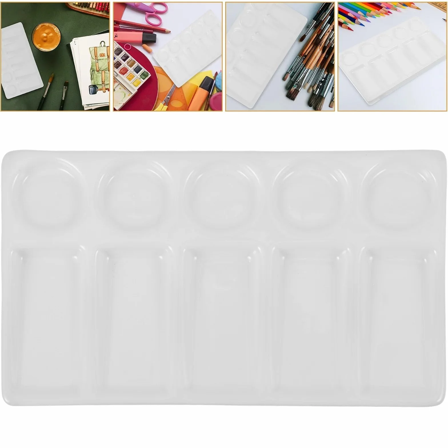 Paleta De Pintura Paleta de Colores de 2 uds, Paleta de Pintura, Paleta de Mezcla de Acuarelas, Bandeja de Pintura, Paleta de Colores, Placas de Mezcla de pigmentos