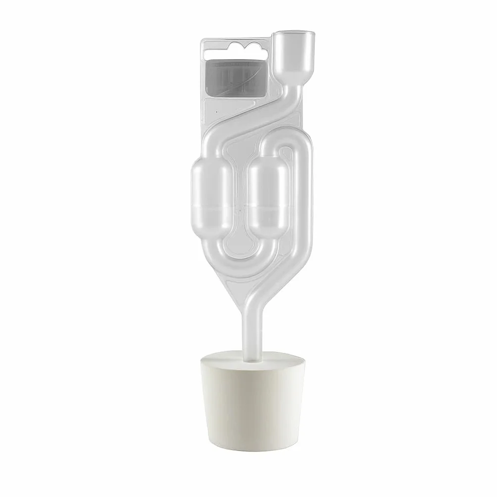 10 tapones de goma con orificio de 54/50 mm + tubo de fermentación – corcho, fermentación, globo de vino, levadura de vino, tapón de botella, tapón de corcho para vino, kit de invitados, laboratorio