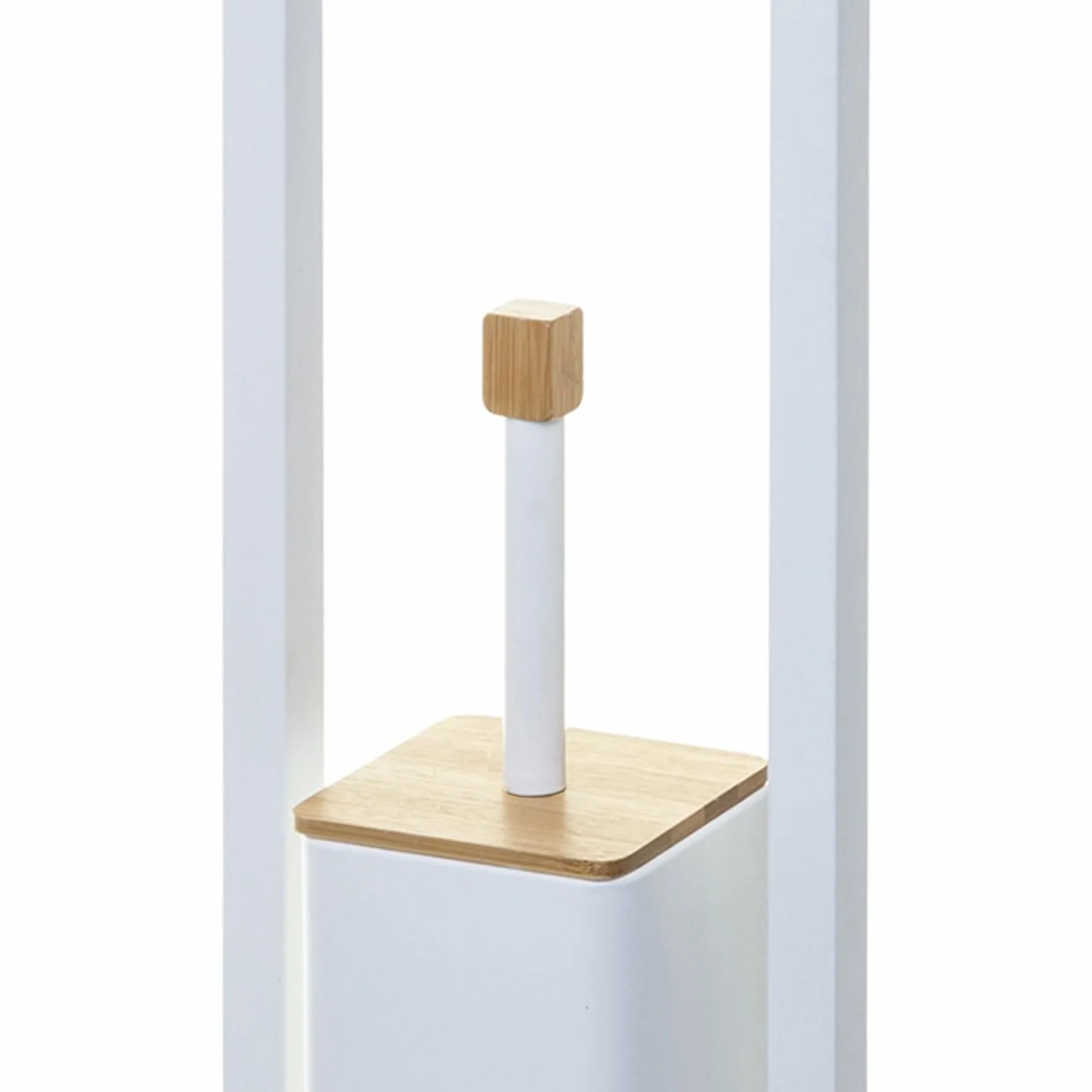 Well Home - Portarrollos con escobillero 'Natureo' en Color Blanco Funcional Ø20x60cm