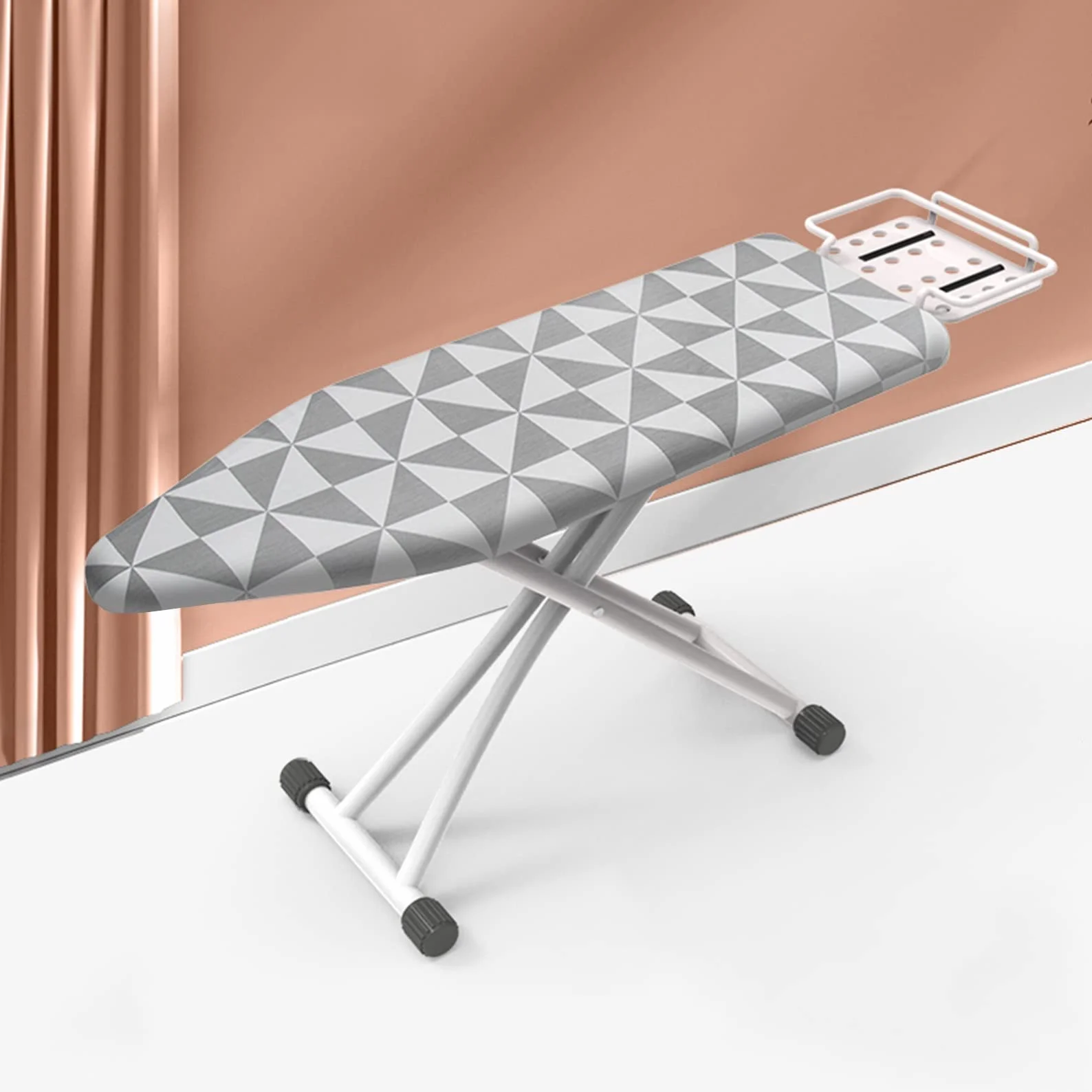 Tabla De Planchar, superficie de planchado extra grande ,Soporte Para Centros De Planchado,6 altura regulable,Patas Extragruesas con Patas Antideslizantes，ideal para espacios reducidos ( Color : D )