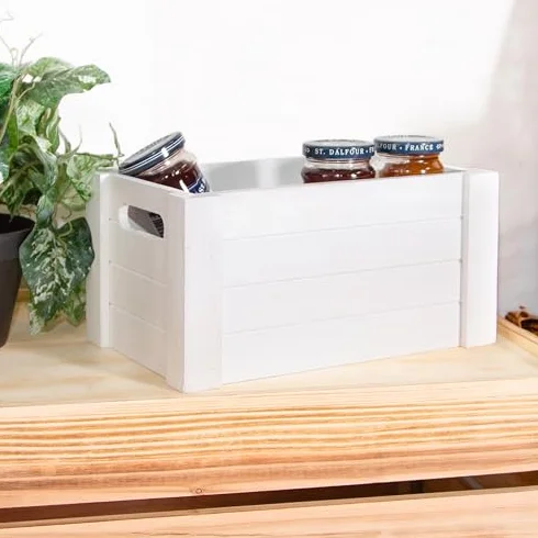 Cajas de madera para almacenamiento debajo de la cama, caja de regalo grande y cesta de juguetes para perros, ideal para Nochebuena y cestas de regalo