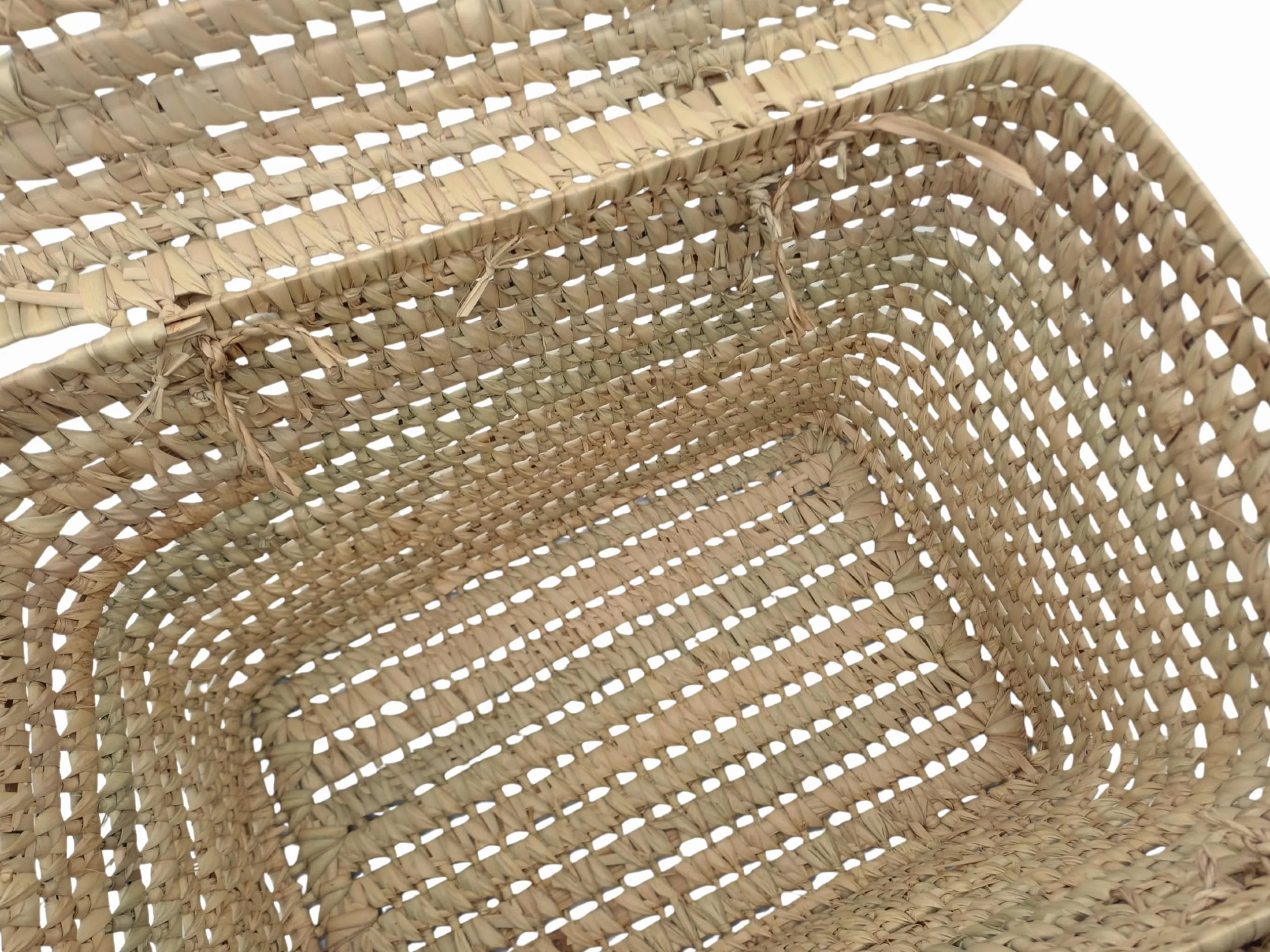 Cesta de Almacenamiento de Hoja de Palma Natural, Organizador Tejido, 45 cm, Baúl Decorativo para Juguetes