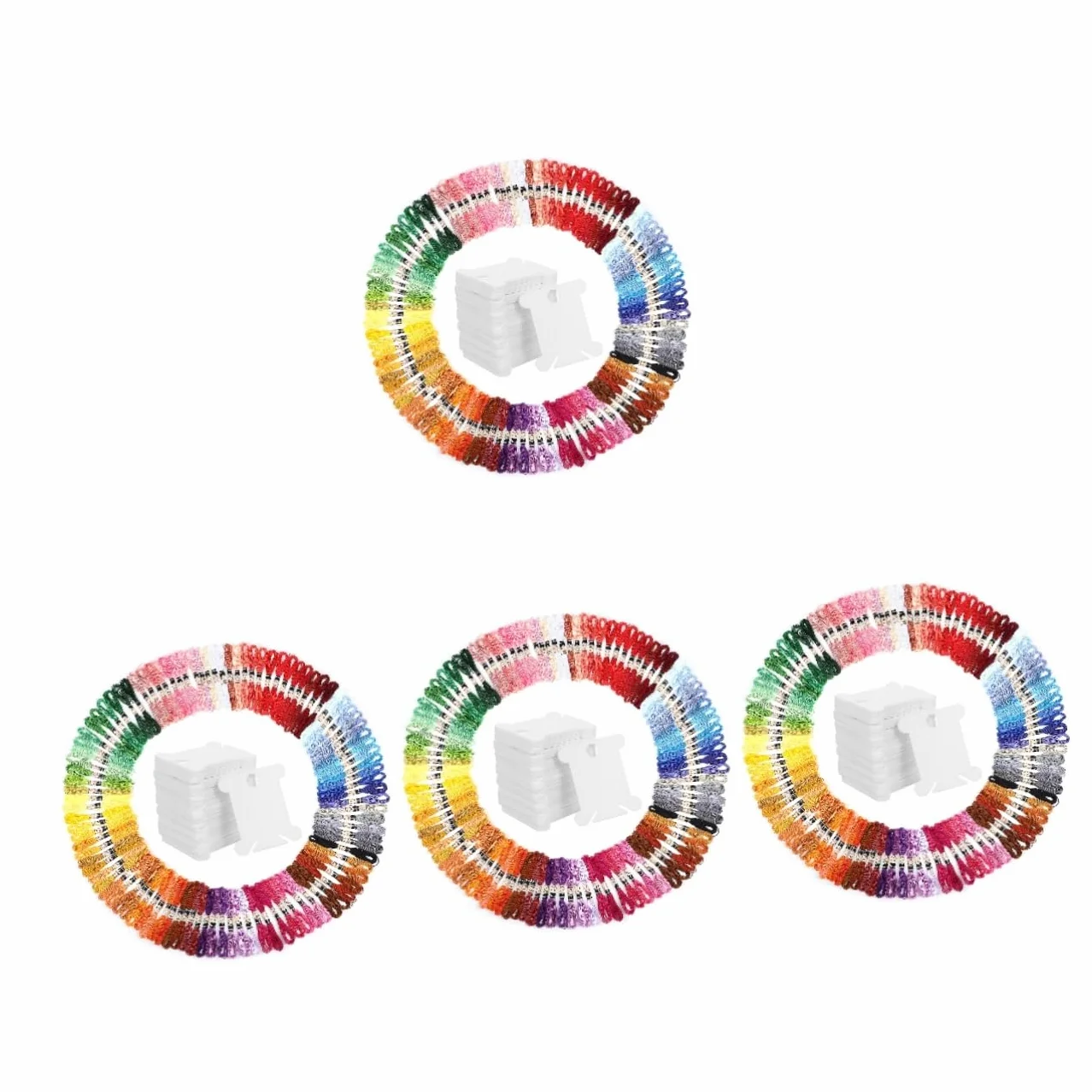 SHINEOFI 100 Colores De Hilo De Bordar + 100 Tarjetas Para Envolver Hilo Bobinas De Hilo Embroidery Kit Hilo Algodon Hilo De Punto De Cruz 100 Piezas*4
