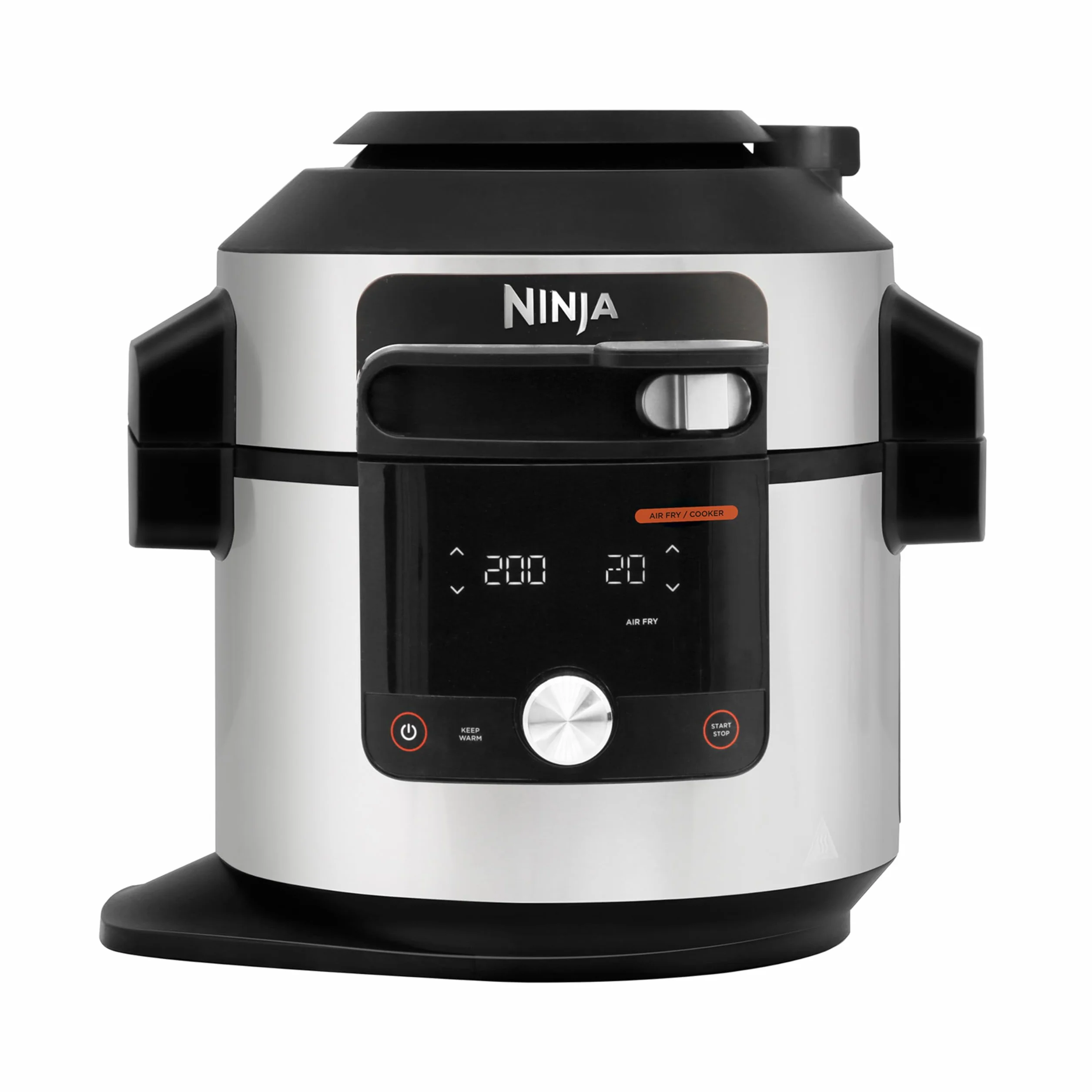 Ninja Foodi MAX Olla eléctrica multifunción con SmartLid, 7,5 l, 14 funciones de cocción en 1, Olla a presión, Freír con aire, Cocción lenta, Parrilla y más, sensor digital, acero inoxidable, OL750EU
