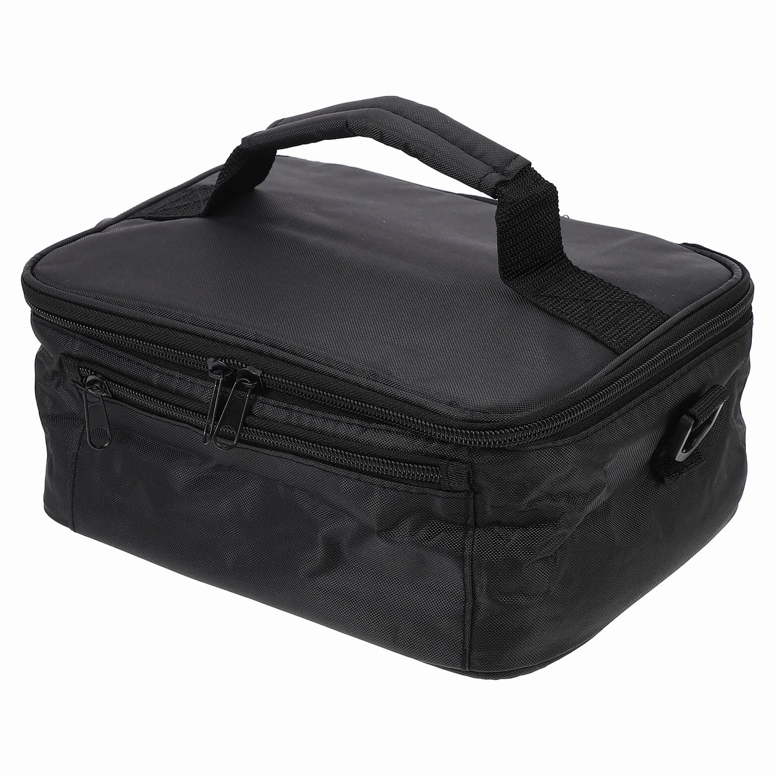 Homoyoyo Bolsa Térmica para Almuerzo de Coche 12v Negra Oxford, Bolsa Aislante Portátil Calefacción para Viajes y Exteriores, Paquete de Comida Caliente Compacto para Picnic y Camping
