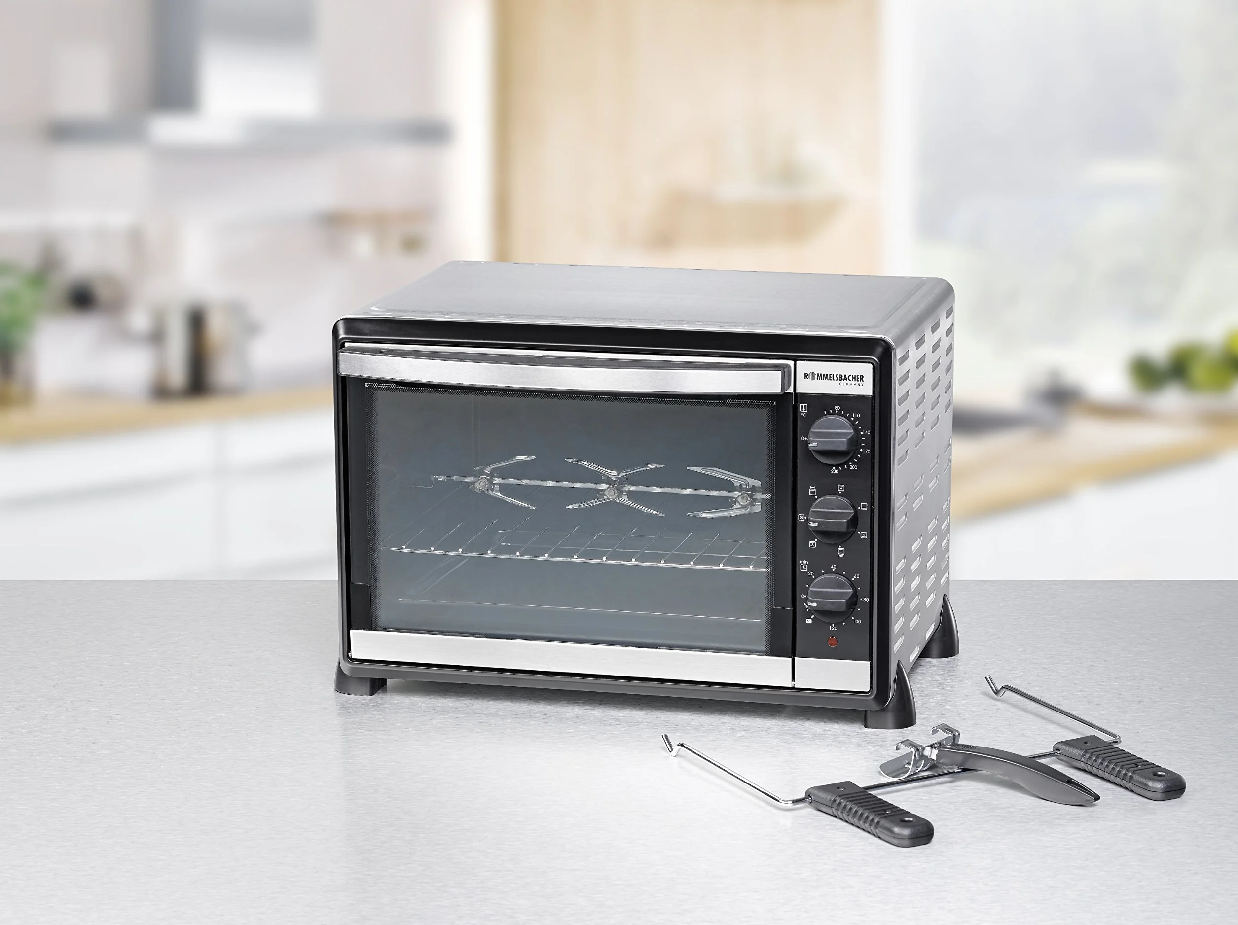 Rommelsbacher BG 1805/E - Horno para asado, 1800 W, color plata