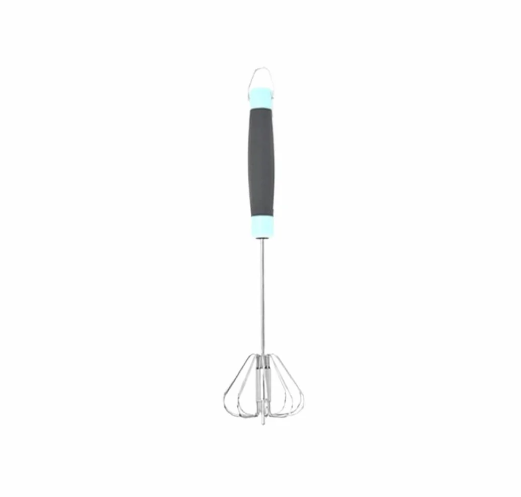 Varillas de Batir para Cocinar Batidor De Huevos Semiautomático De Acero Inoxidable, Herramienta For Mezclar Huevos En Crema, Tipo Prensa De Cocina Casera Huevos, Espumar, Batir(31x6.5cm)