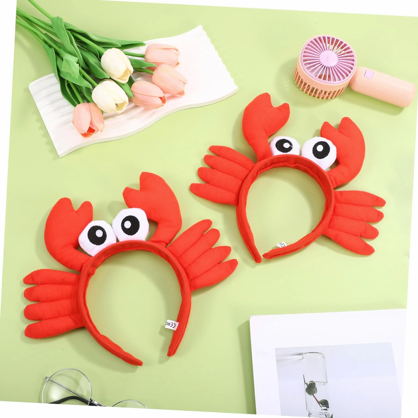 Zerodeko Diadema De Cangrejo Grande Para Niñas Accesorios De Cosplay Diademas Divertidas Para Fiestas Diseño Y Ligero Para Fotos Y Celebraciones 2 Piezas X 5
