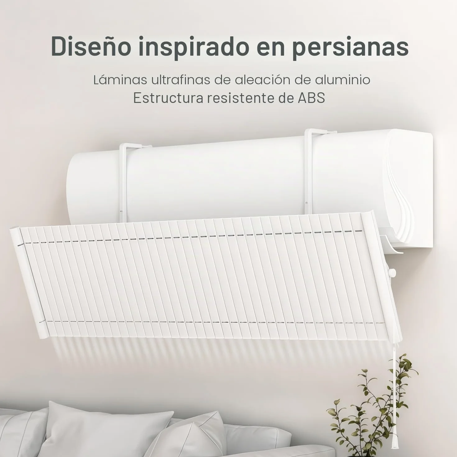 Deflector Aire Acondicionado Ajustable Aleación Aluminio ABS Anti Directo Soplando Difusor