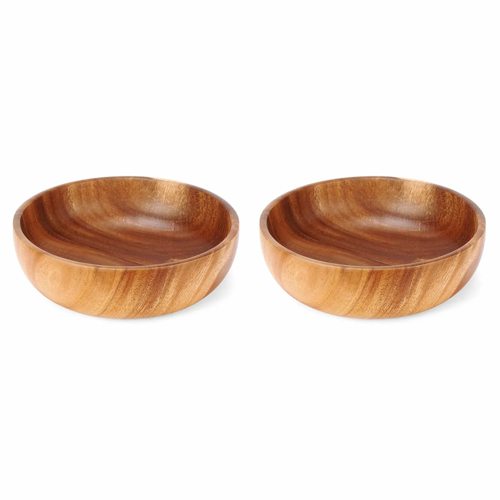 rieder 2X Cuenco de Madera de 9,5 Pulgadas, Ensaladera de Madera, Cuenco de Madera Grande para Comida, Frutas, Ensaladas Y Decoración