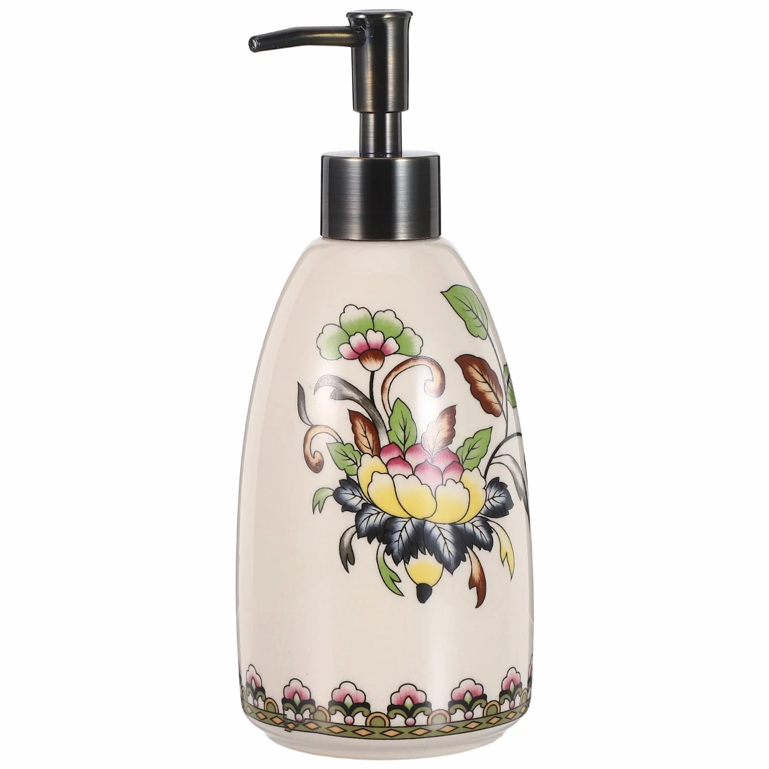 DOITOOL Dispensador de jabón de cerámica: Jabón de Manos Vintage, Organizador de lavavajillas, contenedor de artículos de tocador para Navidad, baño y Cocina.