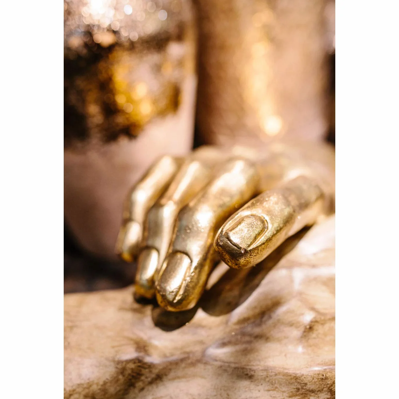 Kare Design objeto deco Mano Oro, escultura mano, deco salón, deco figura, accesorio, deco para estanterías o aparadores, deco escultura, decoración, 35cm