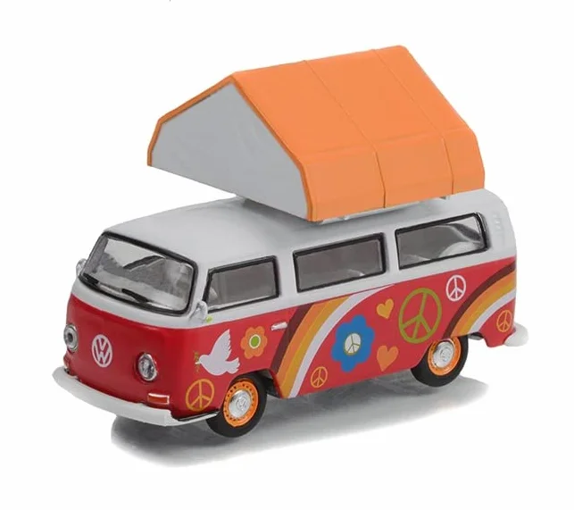 Greenlight 38030-A The Great Outdoors Series 2 - 1968 Tipo 2 'Peace and Love' con tienda de campaña Camp'otel para dormir escala 1/64