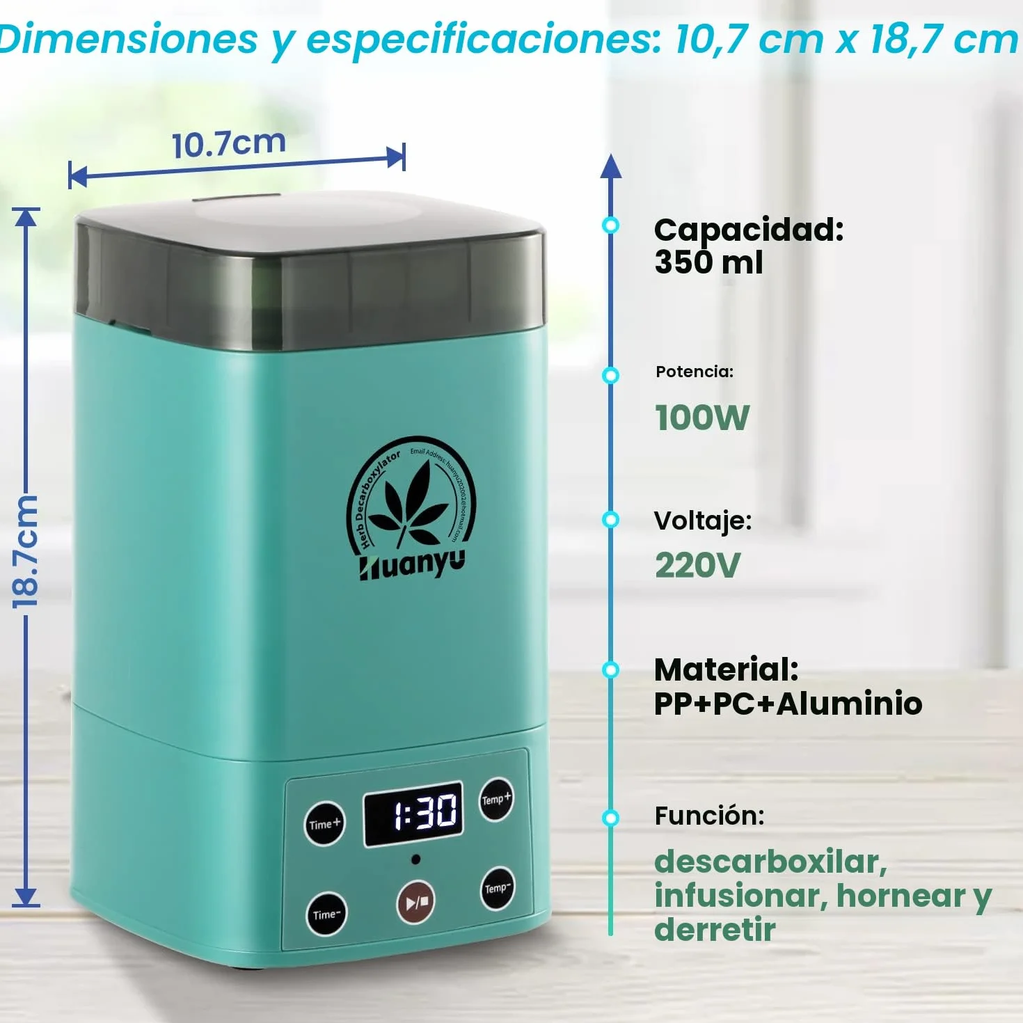 Huanyu Decarboxylator für Kräuter Kräuteröl Infusionsmaschine Butteröl Infuser