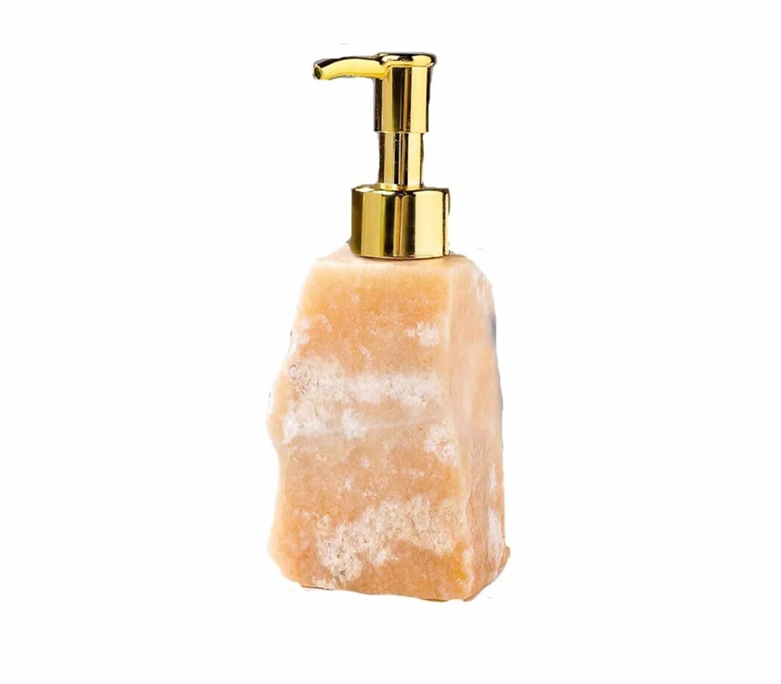 Dispensador de jabón para encimera de baño Dispensador de jabón con Bomba Acero Inoxidable, Cristal 0,84 Oz-1,1 Oz for Cocina y baño Decoración y Accesorios(Yellow Aventurine)