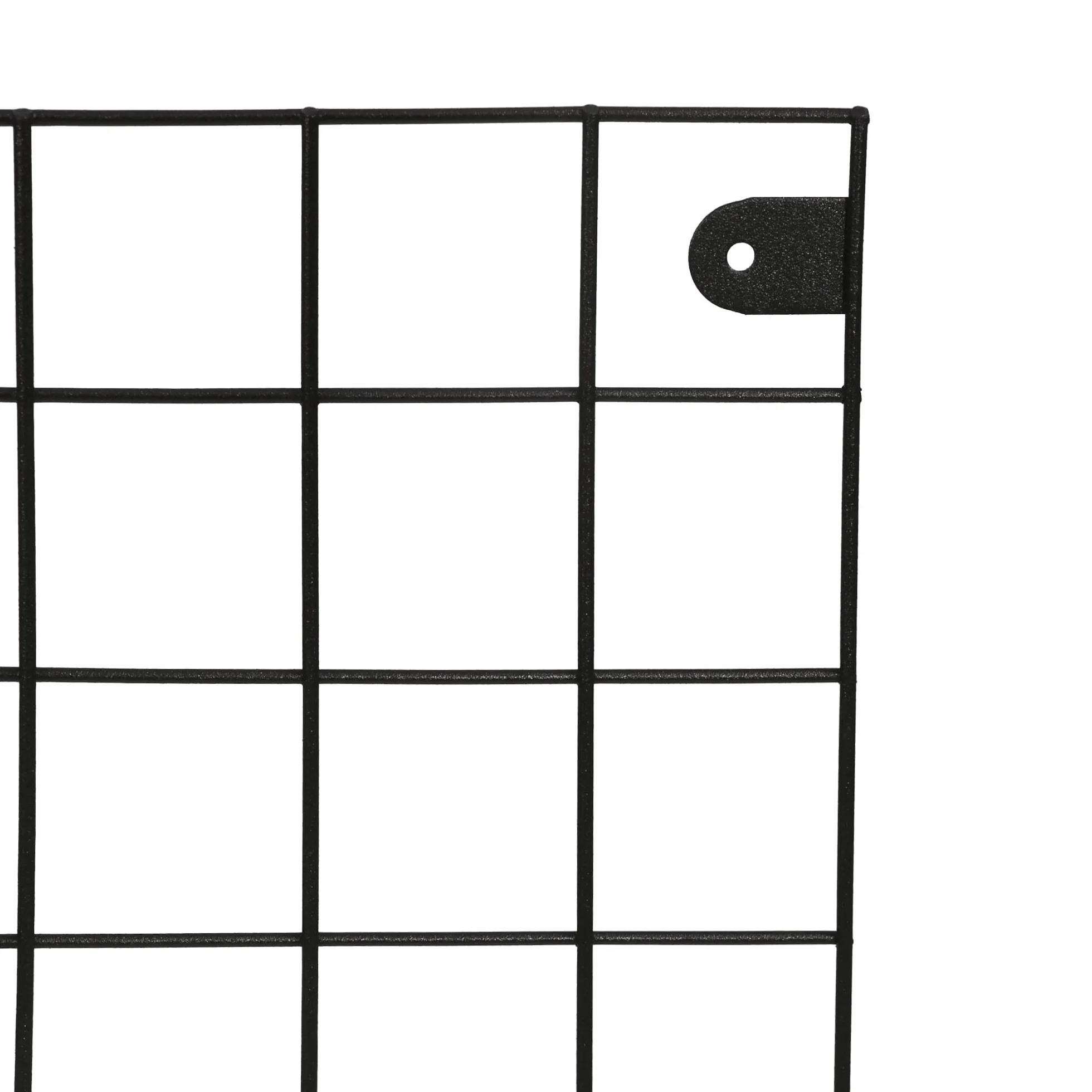 [en.casa] Panel de Rejilla para Notas Listas de Tareas Pared de Fotos Mural Tablero de Anuncios Multifuncional Metal 75 x 55 cm Negro