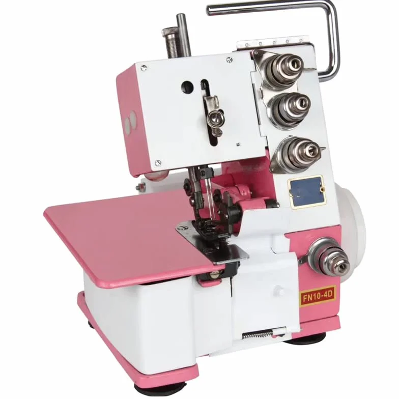 Máquina de coser de punto de cadeneta de cuatro hilos for el hogar de 180W/250W/300W, máquina de coser Overlock y máquina de coser eléctrica Overlock(250W-Pinke)