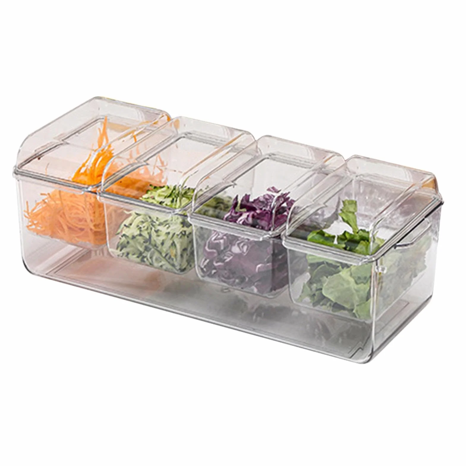 Plato para servir frío, plato portátil multifuncional para fiestas para ensaladas de mariscos, aperitivos con hielo, ideal para reuniones en interiores