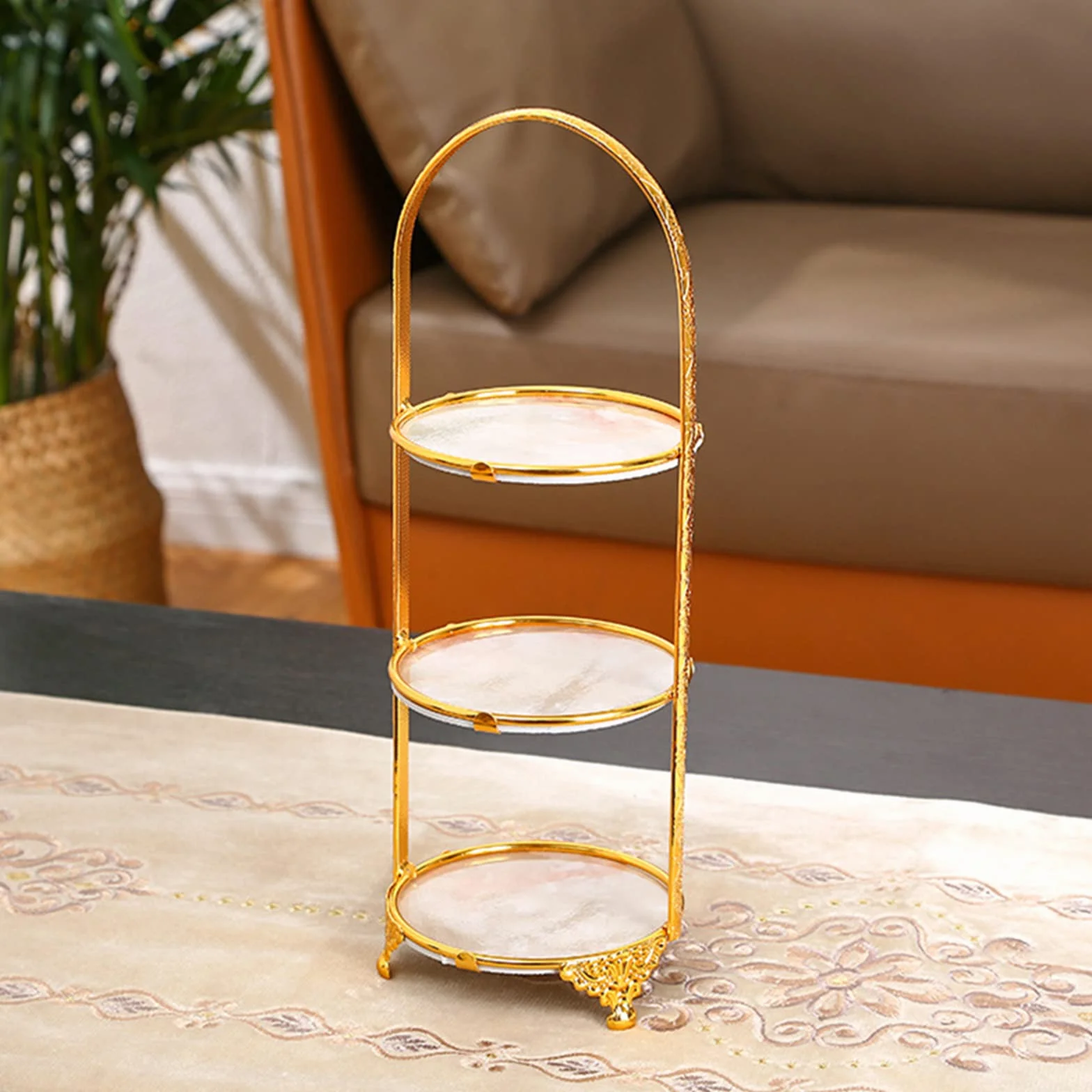 Soporte para Tartas de Hierro Decorativo, Bandeja Moderna para Tartas, vajilla de exhibición para Eventos, Fiestas, Bodas, Tartas, postres, Magdalenas, Plato pa