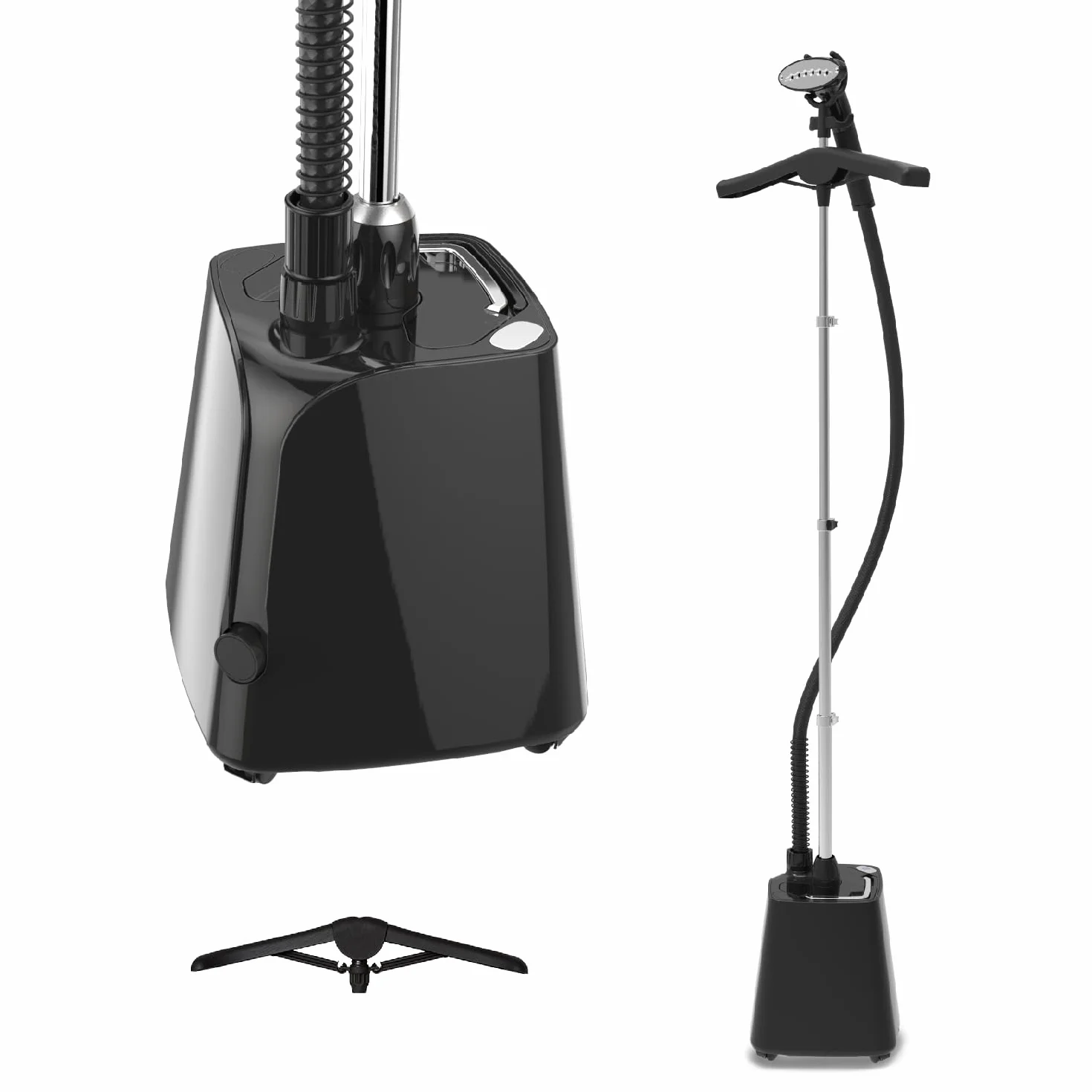 STEAMONE- Plancha de Vapor Vertical 1800W- Tanque de 1,8L- Fácil de Mover 4 Ruedas Motrices- Calentamiento 60s- Válvula Anti-Calcárea- Manguera Triple Protección Térmica- Cable 2m- Steamer H18B