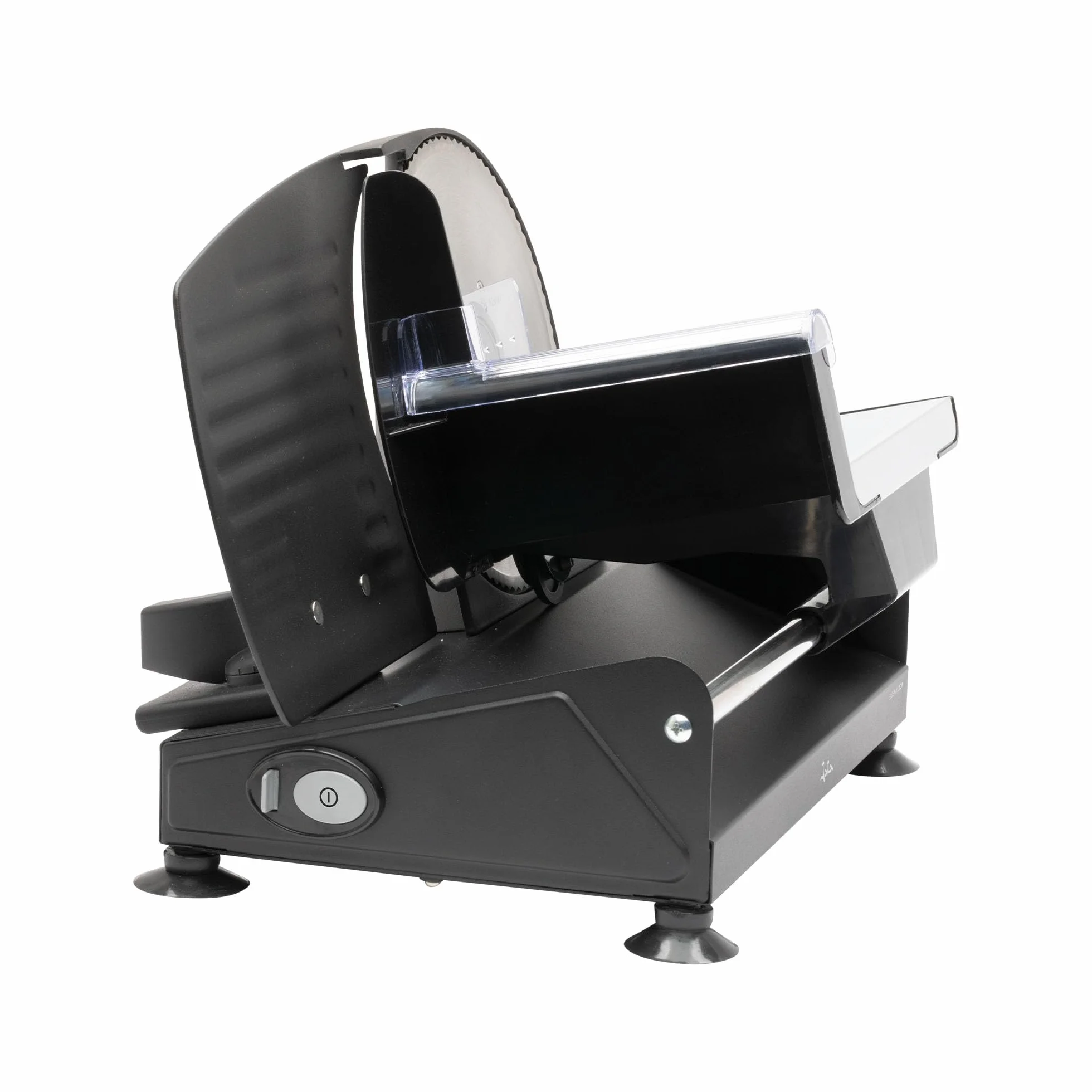 Jata JECF1200 - Cortafiambres Eléctrico 200 W con Disco de Acero Inoxidable 19 cm, Regulador de Corte 0-15 mm, Cortadora de Embutidos, Carne, Queso y Verduras, Base Antideslizante