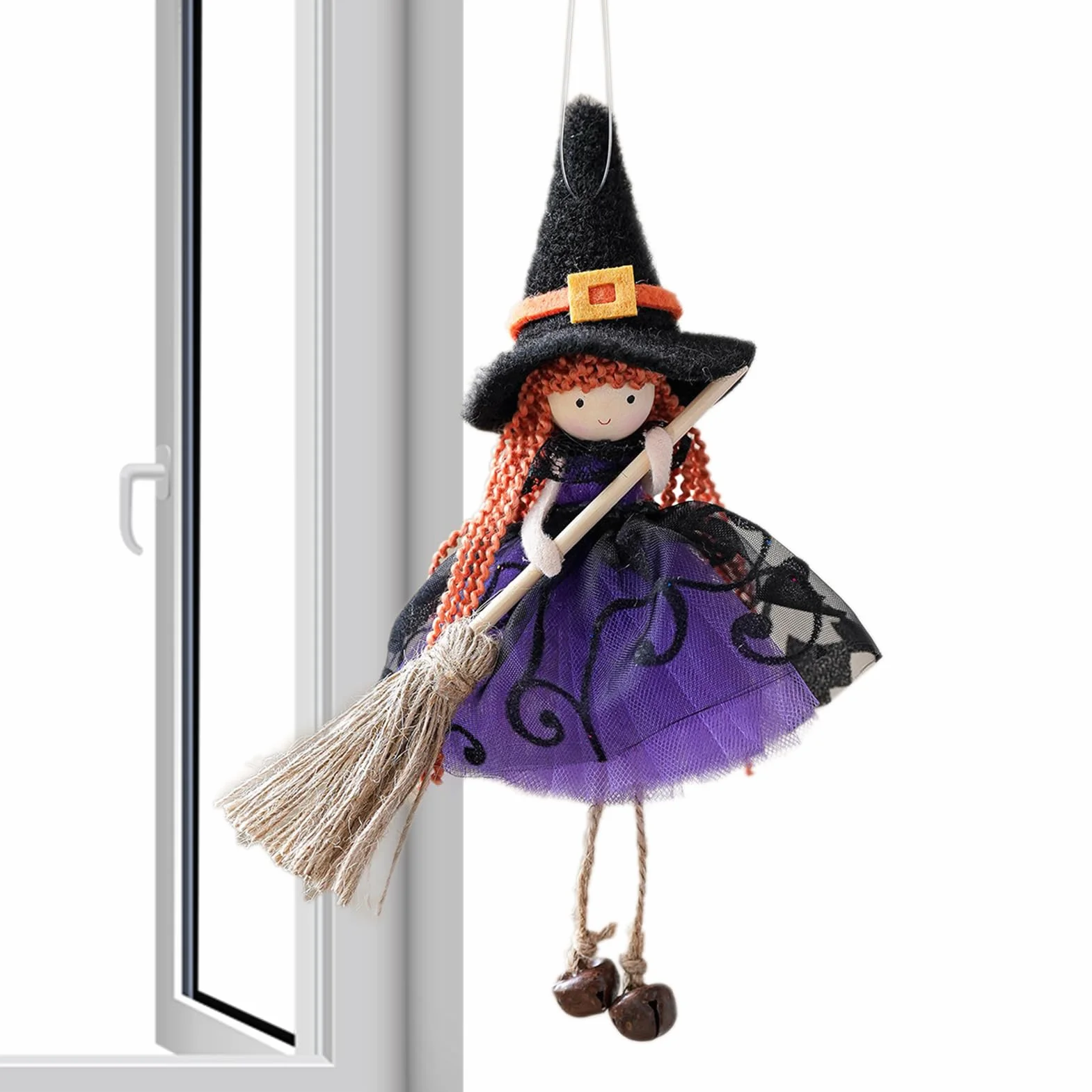 Muñeca de Bruja de Cocina Hecho a Mano Colgante Halloween Figura Coleccionable para Fiestas Decoración Exterior