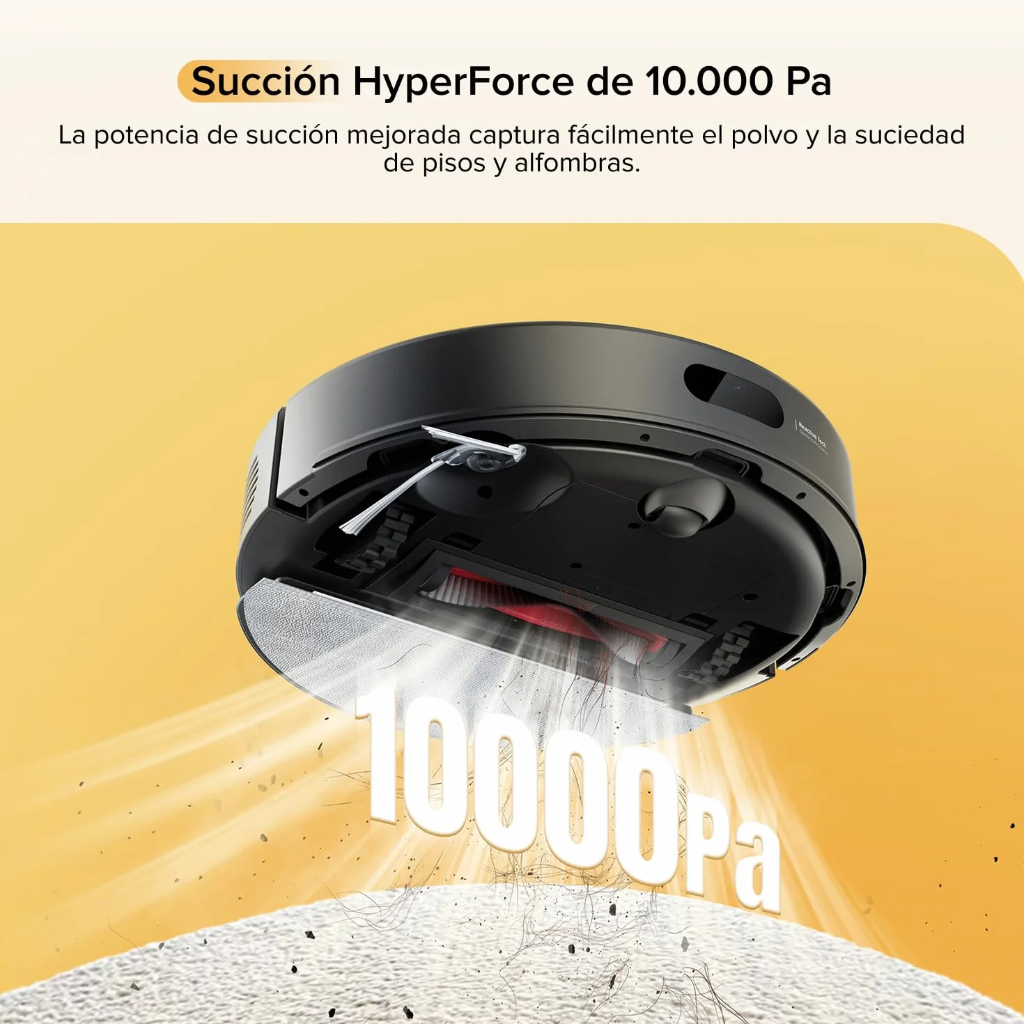 roborock Q7 M5 Robot Aspirador y Fregasuelos 2 en 1 de 10000 Pa, Robot Vacuum con Doble Sistema Antienredos, Navegación PreciSense LiDAR, Controlado por App y Comando por Voz (Negro Set)