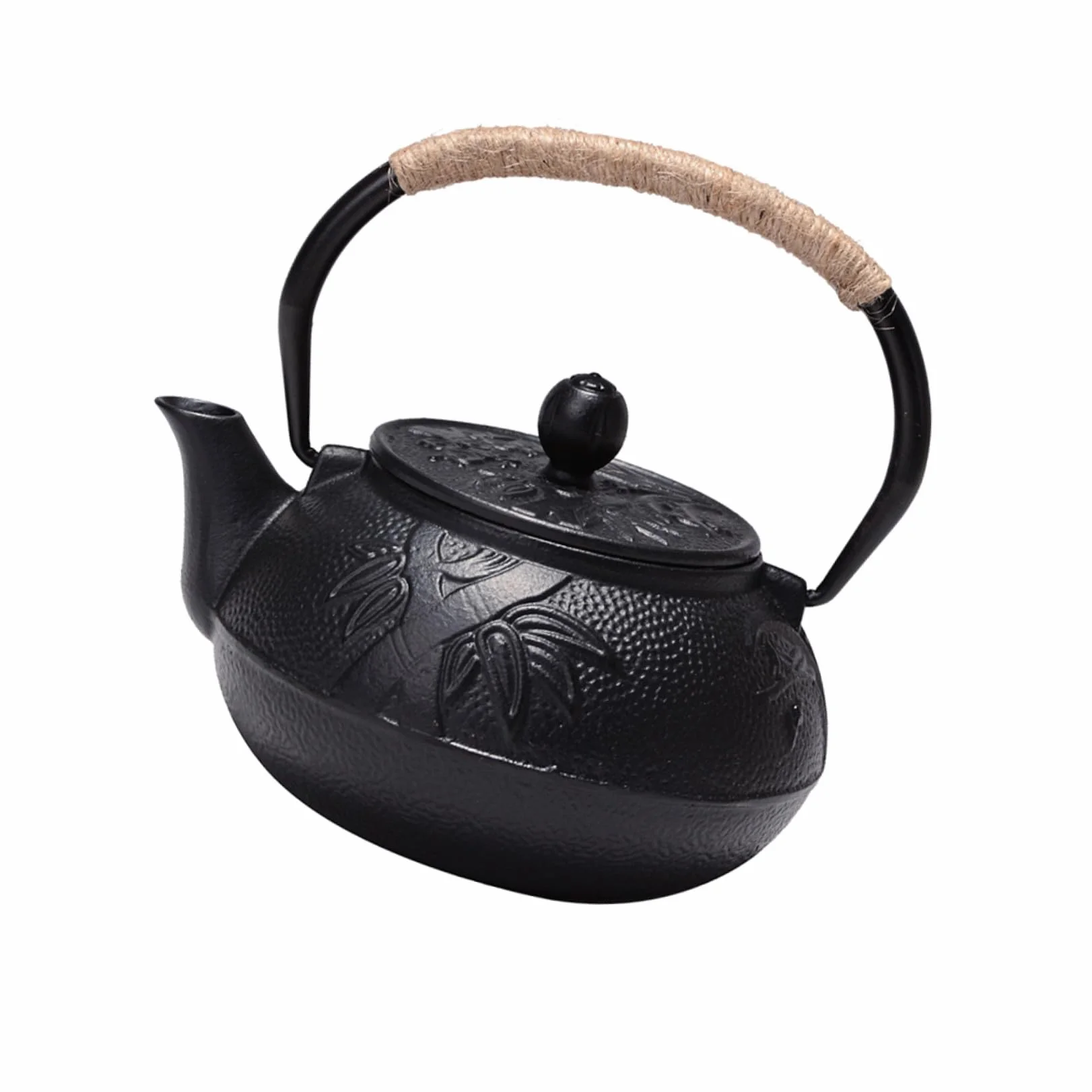 Tetera de Hierro Fundido 0, 6 L, Hervidor Multifunción | Accesorio de Té para Hogar, Diseño Delicado y Acabado Cuidado, Portátil y Fácil de Llevar