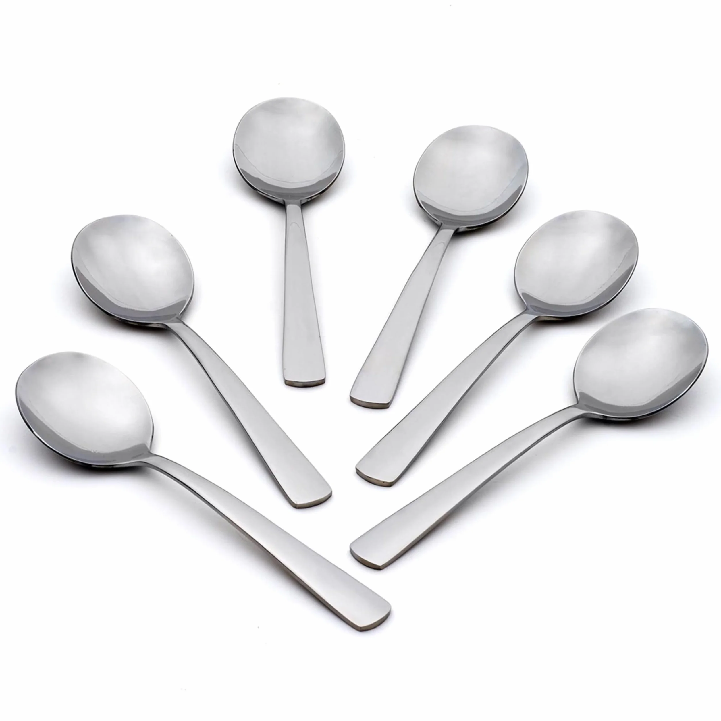 Oneida Aptitude Everyday Flatware Soup Spoons Acero Inoxidable 18/0, Juego de Cubiertos